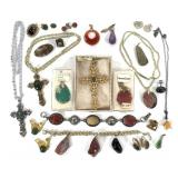 Malachite, Jade, Carnelian & Other Stone Jewelry