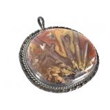 Sterling Turkish Stick Agate Pendant