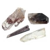 4 Quartz Points & Xls Phantom Hem Smoky+ .5 oz