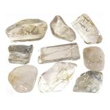 9 Golden Rutilated Quarts Polished Nuggets 1.6 oz