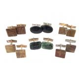 Cuff Link Sets w/ Lapidary Stones