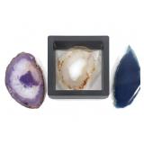 Iris & Ppl Translucent Agate & BL 4 Polished Slab