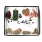 12k GF Chains & Semi-Precious Stone Pendants