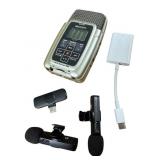 Zoom Mic H2 + Apple SD Card Reader + Lapel Mics