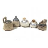 Signed Glazed Pottery Shakers