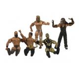 5Pcs Early 2000s WWE Wrestling Figures