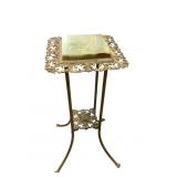 Marble Top Brass Hallway Table
