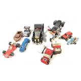 11 Misc Vtg Toy Cars w Boat Motorcycles & More