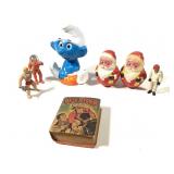 1946 Red Ryder Book w Smurfs & Santa Toys +