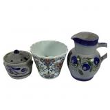 Signed Ro Schmitter Pottery + 2 Other Pieces