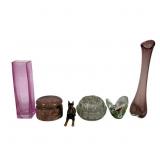 Doberman Pinscher Salt Shaker w Flower Frog +