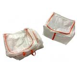 5pcs Transparent Flexible Storage Totes w Zippers