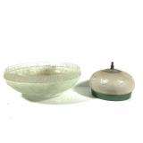 2 Vtg Glass Ceiling Glass Covers