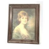 Framed Antique Female Portrait