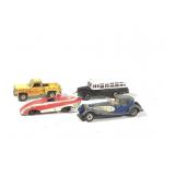 4 Vtg Tomica Toys Cars w Bus Deville Mazda +
