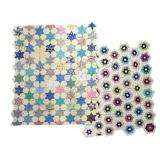 2 Quilt Tops - Flower Garden & Star Pattern