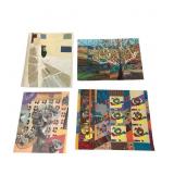 4 Damaged / Unfinished Ellen Sieber Paintings