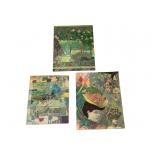3 Small Ellen Sieber Paintings / Collages