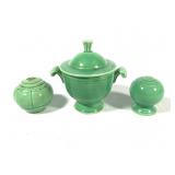 Green Fiesta Ware Salt & Pepper Shakers +