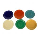 8pcs Fiesta Ware Saucers Mixed Colors