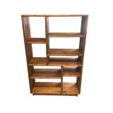 Vtg 1970s Custom Pine Shelving Unit