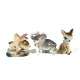 Ceramic Animal Figures Deer Elephant Rabbit
