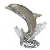 Large 7" Lenox Fine Crystal Dolphin 1994