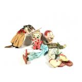 2 Vtg Marrianettes + Witch Figure
