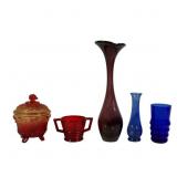 Deep Purple Murano Glass Vase +
