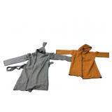 2 Vtg Handmade Felt / Wool Ponchos