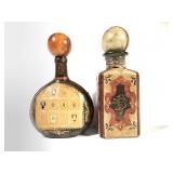 Leather Wrapped Decorative Glass Liquor Bottles