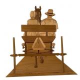 Hand Made Amish Buggy Wood Wall Decor