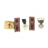 Masonic & Legion Red Cross Shoulder Boards +