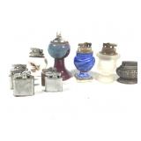 Vtg Lighter Lot w Table & Pocket Lighters