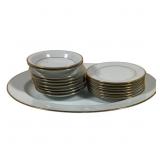 17pcs Noritake Guilford Dishes w Saucers Bowls +