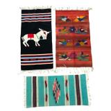 3 Small Southwest Style Rugs