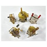 5 Vtg Fishing Reels Lawrence Sunnybrooke +