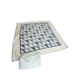 2 Blue Quilted Blankets