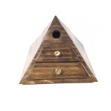 Wood Pyramid Masonic / Oddfellow Ballot Box