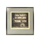 Framed & Signed etching by Christine Chagnoux