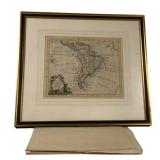 Vtg USGS Rocky Mountain Map + Framed Map
