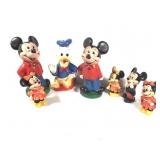 7 Vtg Disney Coin Banks Mickey Minnie Donald Duck