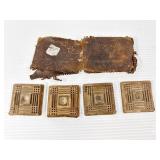 Antique Furniture Casters in Leather Wallet Holder