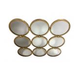 9 Panel Circular Mirror - Gilded