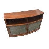 Vtg Whalen Furniture TV Stand w Glass Doors