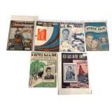 6 Vtg Sheet Music Booklets w Protective Covering