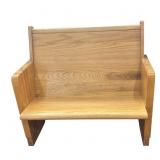 Small Youth Sized Wood Church Pew