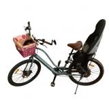 Townie Electric Bike w Baby Seat Basket & Charger