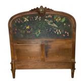 Twin Size Bed Headboard - Cottage Style Painted
