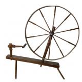 Large Antique Spinning Wheel
